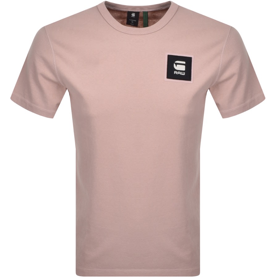 Alternative Image for ProductG Star Raw Badge Logo T Shirt Pink1